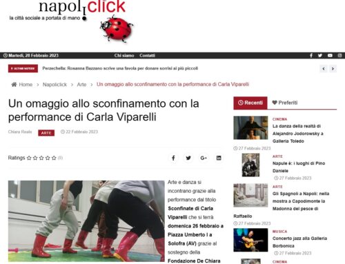 Napoli click: Un omaggio allo sconfinamento con la performance di Carla Viparelli.